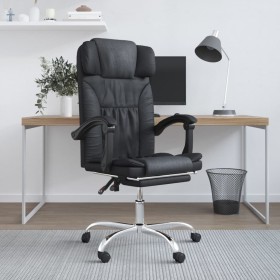 Verstellbarer Bürostuhl mit Massagefunktion aus schwarzem Kunstleder von vidaXL, Bürostühle - Ref: Foro24-349743, Preis: 152,...