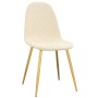 Sillas de comedor 4 unidades terciopelo blanco crema de vidaXL, Sillas de comedor - Ref: Foro24-325688, Precio: 222,10 €, Des...