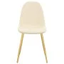 Sillas de comedor 4 unidades terciopelo blanco crema de vidaXL, Sillas de comedor - Ref: Foro24-325688, Precio: 243,49 €, Des...