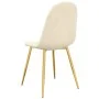 Sillas de comedor 4 unidades terciopelo blanco crema de vidaXL, Sillas de comedor - Ref: Foro24-325688, Precio: 243,49 €, Des...