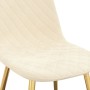 Sillas de comedor 4 unidades terciopelo blanco crema de vidaXL, Sillas de comedor - Ref: Foro24-325688, Precio: 222,10 €, Des...