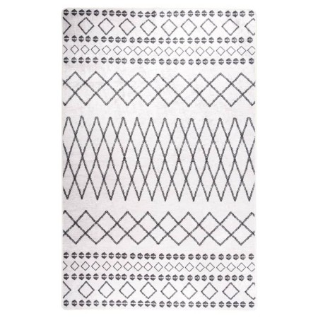 Waschbarer rutschfester Teppich schwarz und weiß 80x150 cm von vidaXL, Teppiche - Ref: Foro24-337970, Preis: 29,66 €, Rabatt: %