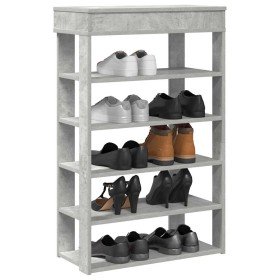Mueble zapatero madera contrachapada gris hormigón 60x30x98 cm en Zapateros y organizadores de calzado | Comprar online en Foro2