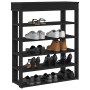 Mueble zapatero de madera de ingeniería negro 80x30x98 cm