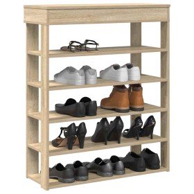Mueble zapatero madera de ingeniería roble sonoma 80x30x98 cm