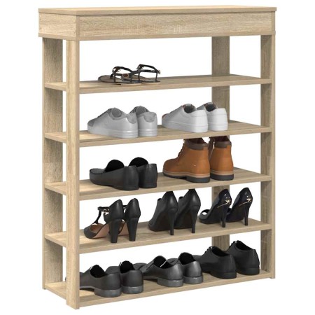 Mueble zapatero madera de ingeniería roble sonoma 80x30x98 cm