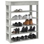 Mueble zapatero madera contrachapada gris hormigón 80x30x98 cm