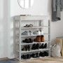 Mueble zapatero madera contrachapada gris hormigón 80x30x98 cm