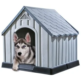 Graue Hundehütte 92x87x91 cm aus Kunststoff von vidaXL, Hundehütten - Ref: Foro24-337894, Preis: 130,93 €, Rabatt: %