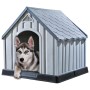 Graue Hundehütte 92x87x91 cm aus Kunststoff von vidaXL, Hundehütten - Ref: Foro24-337894, Preis: 152,10 €, Rabatt: %