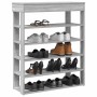 Mueble zapatero madera de ingeniería gris sonoma 80x30x98 cm