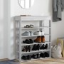 Mueble zapatero madera de ingeniería gris sonoma 80x30x98 cm