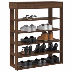 Mueble zapatero madera de ingeniería marrón roble 80x30x98 cm en Zapateros y organizadores de calzado | Comprar online en Foro24