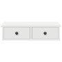 Estante de pared con cajones de madera contrachapada blanco