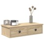 Estante de pared con cajones madera contrachapada roble sonoma