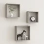 Wand-Cube-Regale 3 Einheiten Betongrau von vidaXL, Regale und Regale - Ref: Foro24-326721, Preis: 32,22 €, Rabatt: %