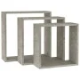 Wand-Cube-Regale 3 Einheiten Betongrau von vidaXL, Regale und Regale - Ref: Foro24-326721, Preis: 32,22 €, Rabatt: %