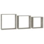 Cube wall shelves 3 units concrete gray by vidaXL, Shelves and shelves - Ref: Foro24-326721, Price: 32,91 €, Discount: %