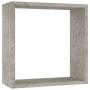 Cube wall shelves 3 units concrete gray by vidaXL, Shelves and shelves - Ref: Foro24-326721, Price: 32,91 €, Discount: %