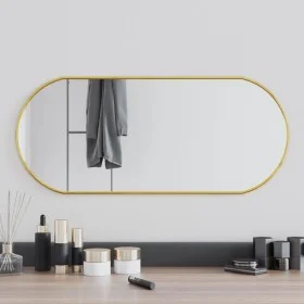 Goldener ovaler Wandspiegel 70x30 cm von vidaXL, Spiegel - Ref: Foro24-348198, Preis: 49,36 €, Rabatt: %