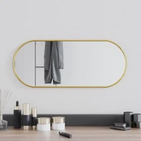 Espejo de pared ovalado dorado 60x25 cm de vidaXL, Espejos - Ref: Foro24-348197, Precio: 37,27 €, Descuento: %