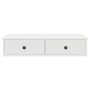 Estante de pared con cajones de madera contrachapada blanco