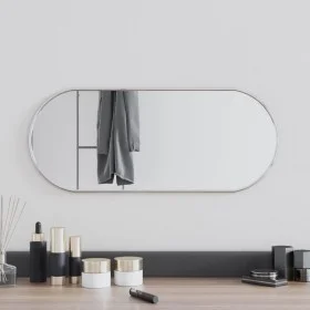 Espejo de pared ovalado plateado 60x25 cm de vidaXL, Espejos - Ref: Foro24-348190, Precio: 29,10 €, Descuento: %
