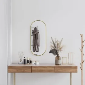 Oval golden wall mirror 80x35 cm by vidaXL, Mirrors - Ref: Foro24-348199, Price: 45,63 €, Discount: %
