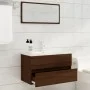 2-teiliges Badezimmermöbel-Set aus eichenbraunem Sperrholz von vidaXL, Badezimmermöbel - Ref: Foro24-815740, Preis: 63,77 €, ...