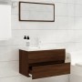 2-teiliges Badezimmermöbel-Set aus eichenbraunem Sperrholz von vidaXL, Badezimmermöbel - Ref: Foro24-815740, Preis: 64,55 €, ...