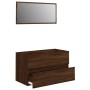 2-teiliges Badezimmermöbel-Set aus eichenbraunem Sperrholz von vidaXL, Badezimmermöbel - Ref: Foro24-815740, Preis: 64,55 €, ...