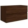 2-teiliges Badezimmermöbel-Set aus eichenbraunem Sperrholz von vidaXL, Badezimmermöbel - Ref: Foro24-815740, Preis: 63,77 €, ...