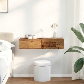 Estante de pared con cajones madera contrachapada madera vieja en Estantes y estanterías | Comprar online en Foro24