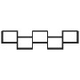 Estante cubo de pared 5 compartimentos madera ingeniería negro