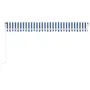 Automatic retractable blue and white awning 500x350 cm by vidaXL, Awnings - Ref: Foro24-3069026, Price: 506,32 €, Discount: %