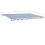 Automatic retractable blue and white awning 500x350 cm by vidaXL, Awnings - Ref: Foro24-3069026, Price: 506,32 €, Discount: %
