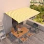 Automatisch einziehbare Markise in Gelb und Weiß, 500 x 350 cm von vidaXL, Markisen - Ref: Foro24-3069028, Preis: 501,73 €, R...