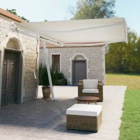 Automatic freestanding cream-colored awning 500x350 cm by vidaXL, Awnings - Ref: Foro24-3069667, Price: 629,04 €, Discount: %
