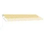 Toldo de pie automático amarillo y blanco 500x350 cm by vidaXL, Awnings - Ref: Foro24-3069668, Price: 624,66 €, Discount: %