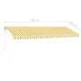 Toldo de pie automático amarillo y blanco 500x350 cm by vidaXL, Awnings - Ref: Foro24-3069668, Price: 624,66 €, Discount: %
