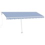Blau-weiße automatische Standmarkise 500x350 cm von vidaXL, Markisen - Ref: Foro24-3069666, Preis: 604,27 €, Rabatt: %