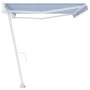Blau-weiße automatische Standmarkise 500x350 cm von vidaXL, Markisen - Ref: Foro24-3069666, Preis: 604,27 €, Rabatt: %