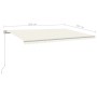 Automatic retractable awning with cream posts 5x3.5 m by vidaXL, Awnings - Ref: Foro24-3070067, Price: 596,06 €, Discount: %