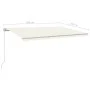 Automatic retractable awning with cream posts 5x3.5 m by vidaXL, Awnings - Ref: Foro24-3070067, Price: 598,37 €, Discount: %