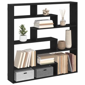 Estante cubo de pared 7 compartimentos madera ingeniería negro en Estantes y estanterías | Comprar online en Foro24
