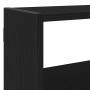 Estante cubo de pared 7 compartimentos madera ingeniería negro