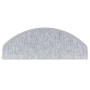 Alfombrillas de escalera 15 unidades gris claro 65x24x4 cm