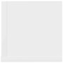 Estante de pared 2 uds madera ingeniería blanco 75x16,5x16,5 cm