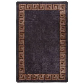 Rutschfester, waschbarer Teppich in Schwarz und Gold, 80 x 150 cm von vidaXL, Teppiche - Ref: Foro24-337928, Preis: 31,30 €, ...