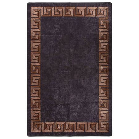 Alfombra lavable antideslizante negro y dorado 80x150 cm de vidaXL, Alfombras - Ref: Foro24-337928, Precio: 31,97 €, Descuent...